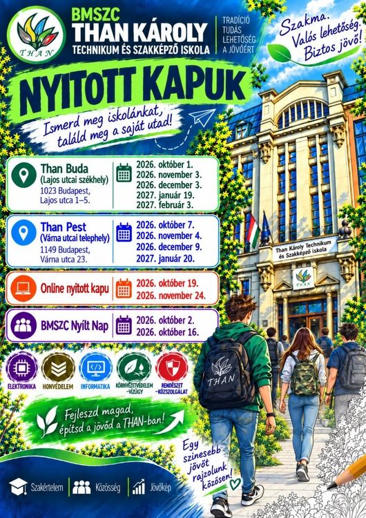 Nyitott kapuk 2026/27– Ismerd meg a THAN-t, találd meg a saját utad!
